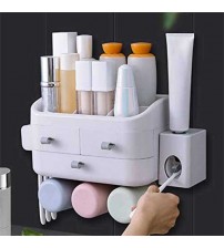 Toothbrush Holder Drill-Free Bathroom Shelf Suction